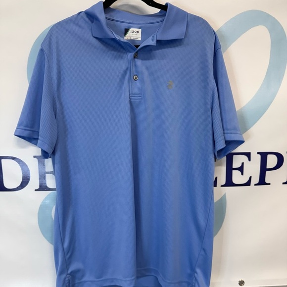 IZOD GOLF MENS DRI FIT POLO SIZE L - Picture 1 of 7
